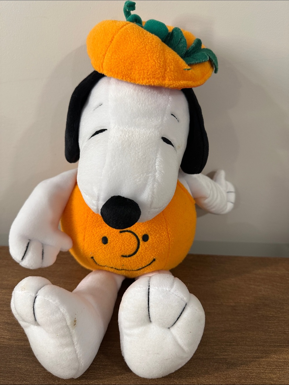 Hallmark Plush Snoopy Pumpkin Toy - Orange, White & Black